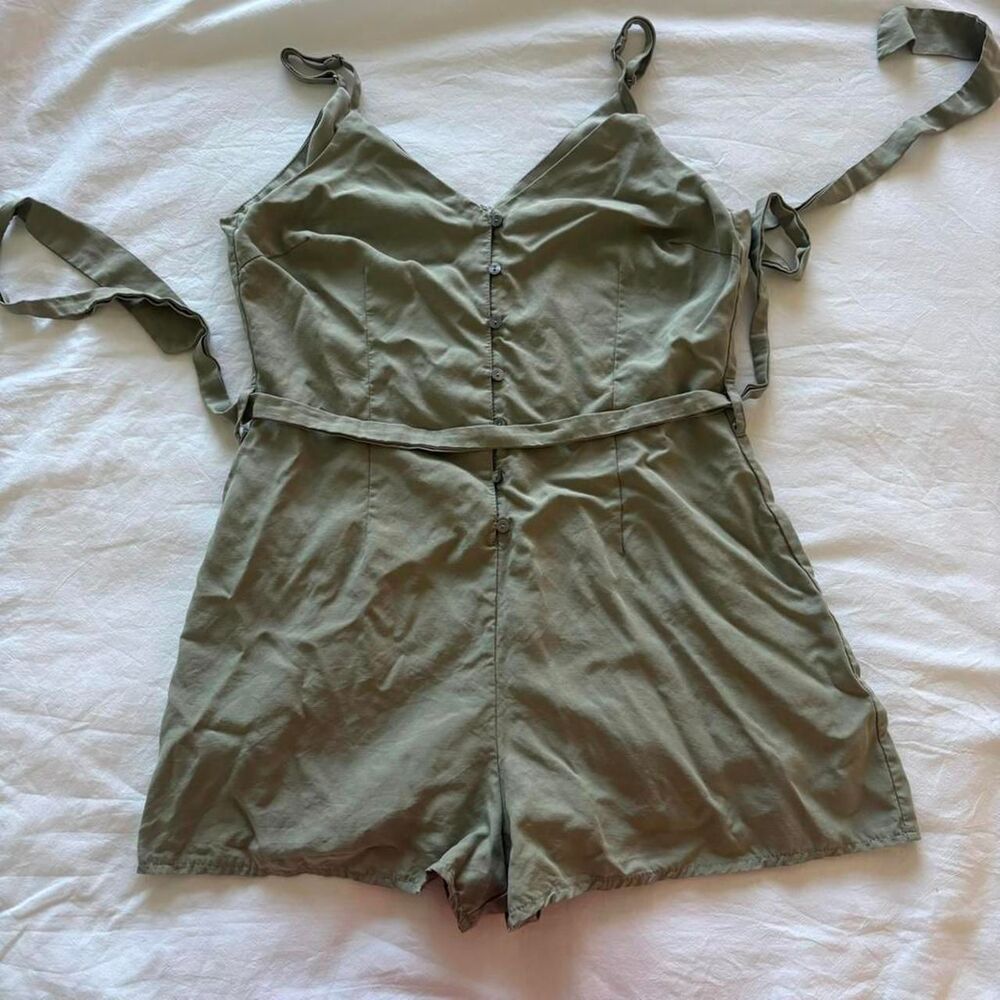 Unbranded Women's Green and Khaki Playsuit-romper